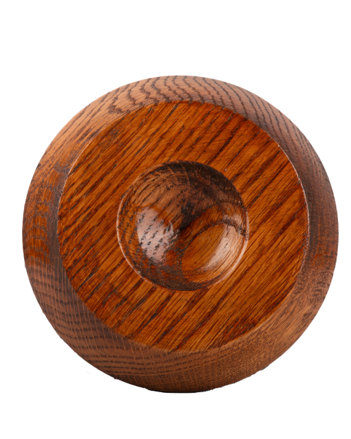 Prime Red Oak Hand-Turned Wood Stand - Image 2